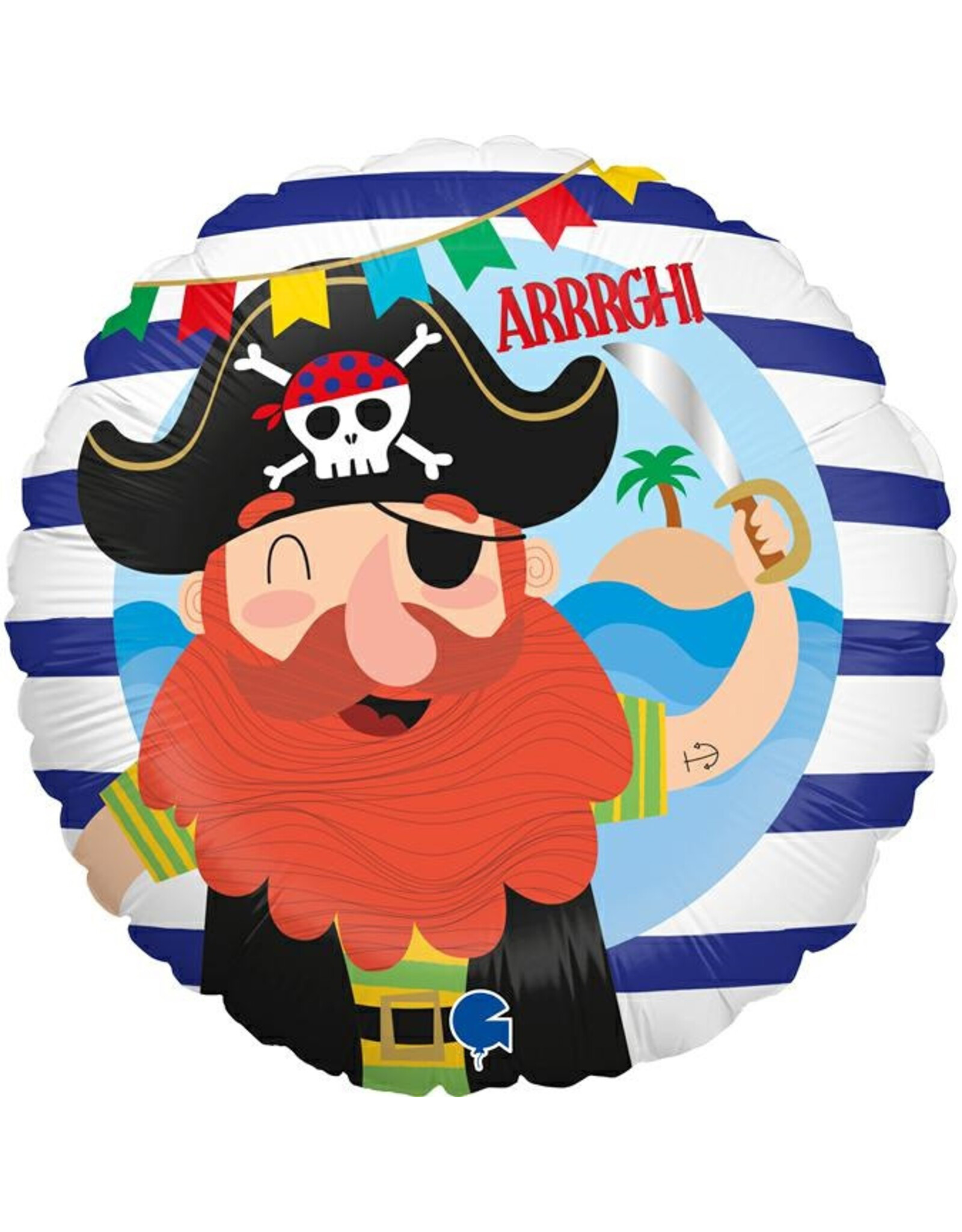Folieballon Piraat - 46 cm