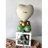 Ballonnenbox met geld & naam