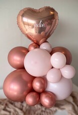 wowparty Ballonnentorentjes met naam & hartje