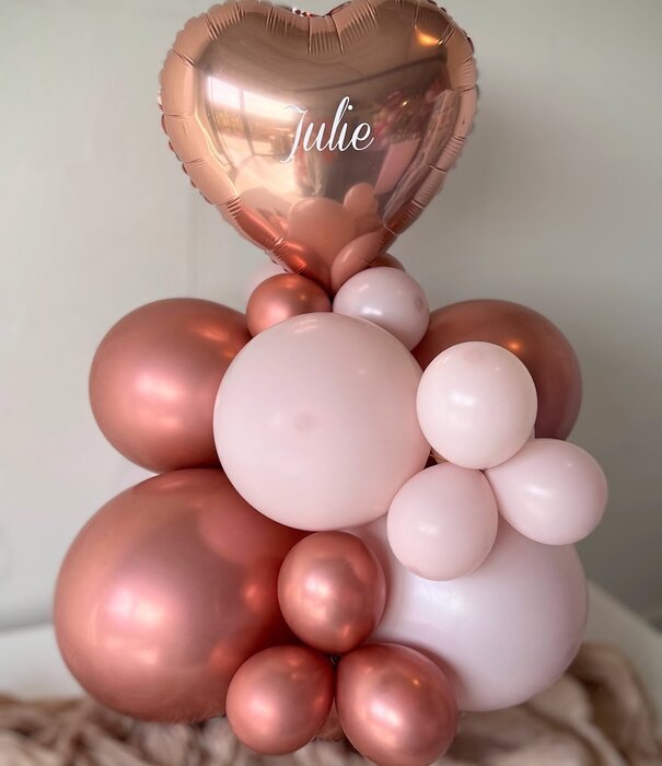 Ballonnentorentjes met naam & hartje