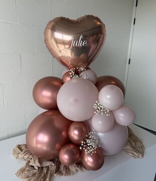 Ballonnentorentjes met naam & hartje