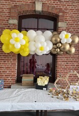 wowparty Ballonnenslinger | Madeliefje geel - wit - goud