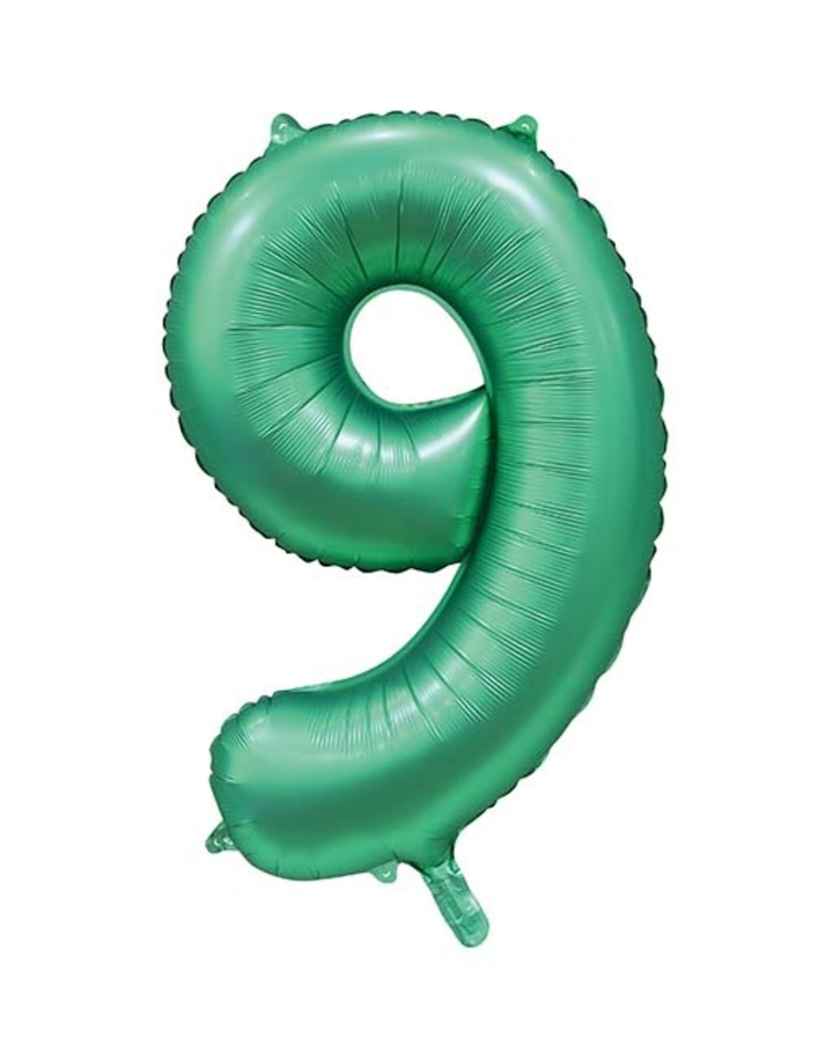 Cijferballon XXL | 9 satijn groen