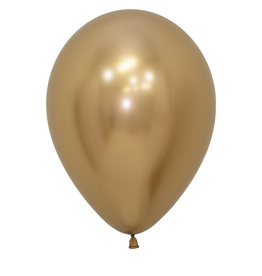 sempertex 50x latex ballon reflex gold | 30 cm