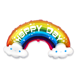 Folieballon regenboog Happy Day