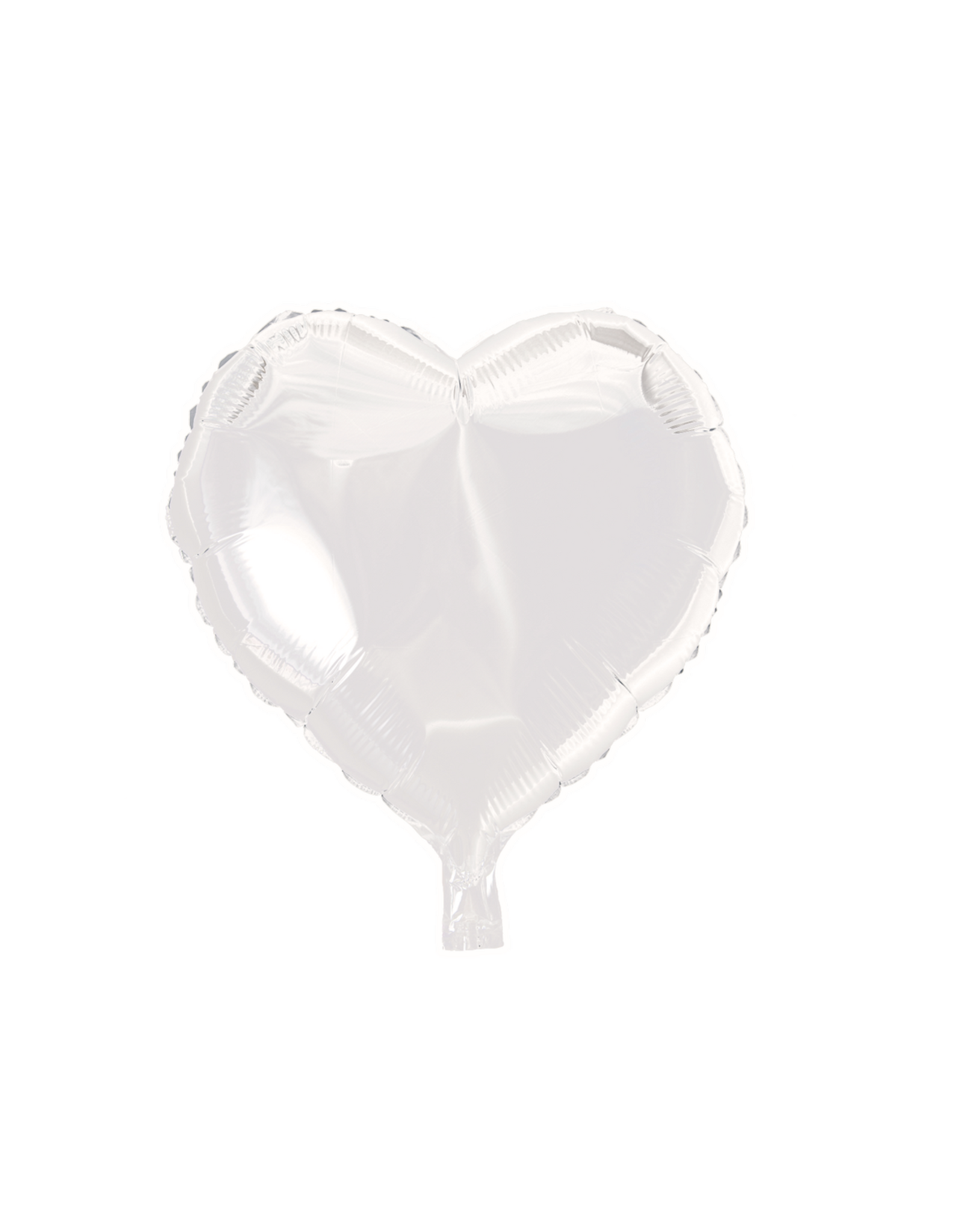 Folieballon wit hart 45 cm