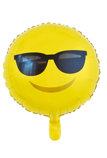 Folieballon Smiley met zonnebril - 45 cm