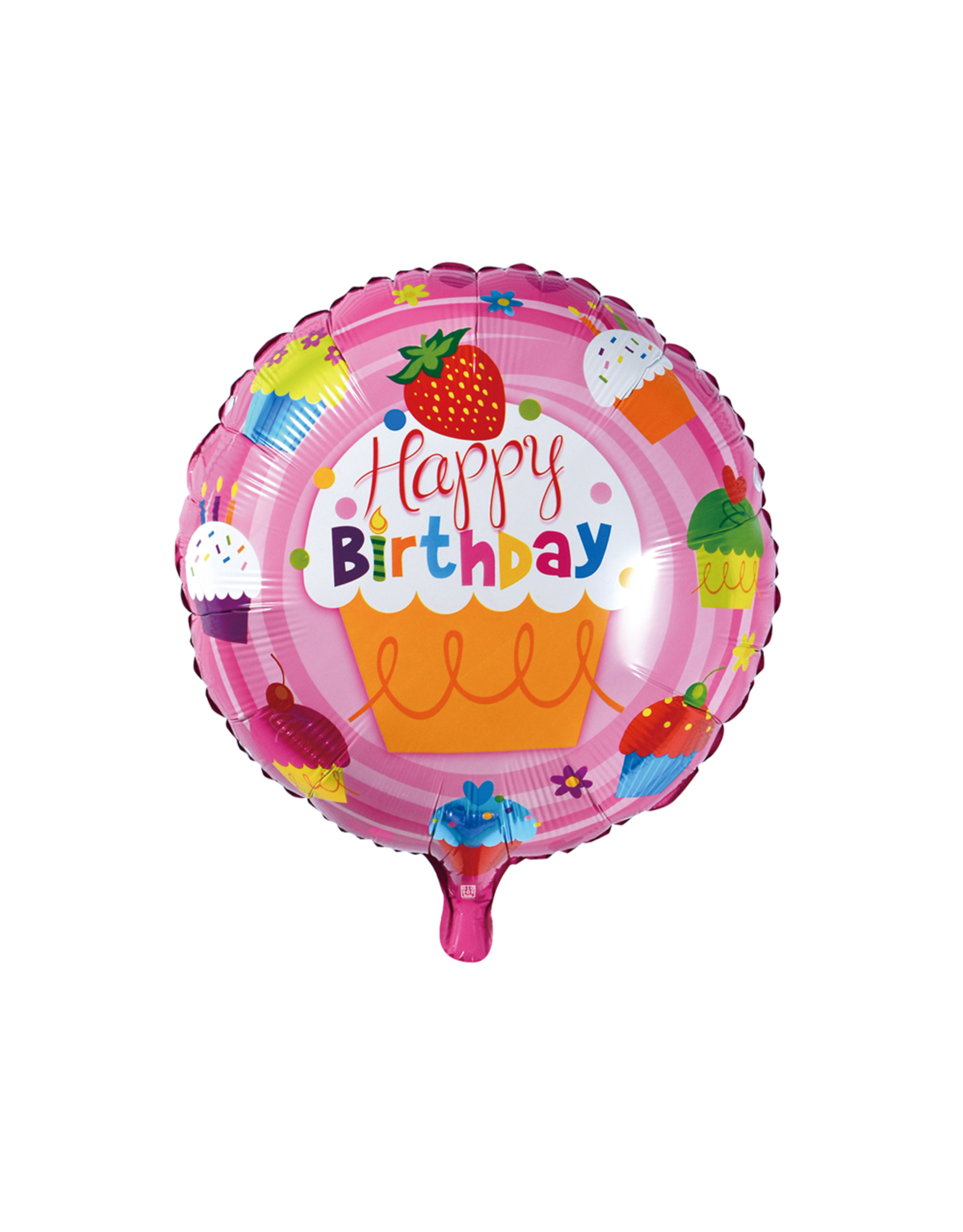 Follieballon Happy birthday cupcake 45 cm