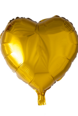 Folieballon goud hart | 45 cm