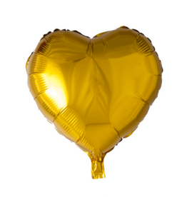 Folieballon goud hart | 45 cm