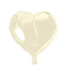 folieballon hart ivoor | 45 cm