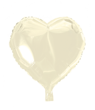 folieballon hart ivoor | 45 cm