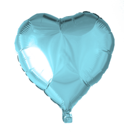 Folieballon Hart lichtblauw | 45 cm
