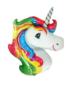 Folieballon Unicorn regenboog XL