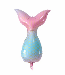Folieballon zeemeerminstaart 85 cm