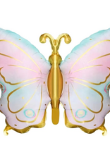 Vlinder goud-roze 80 cm