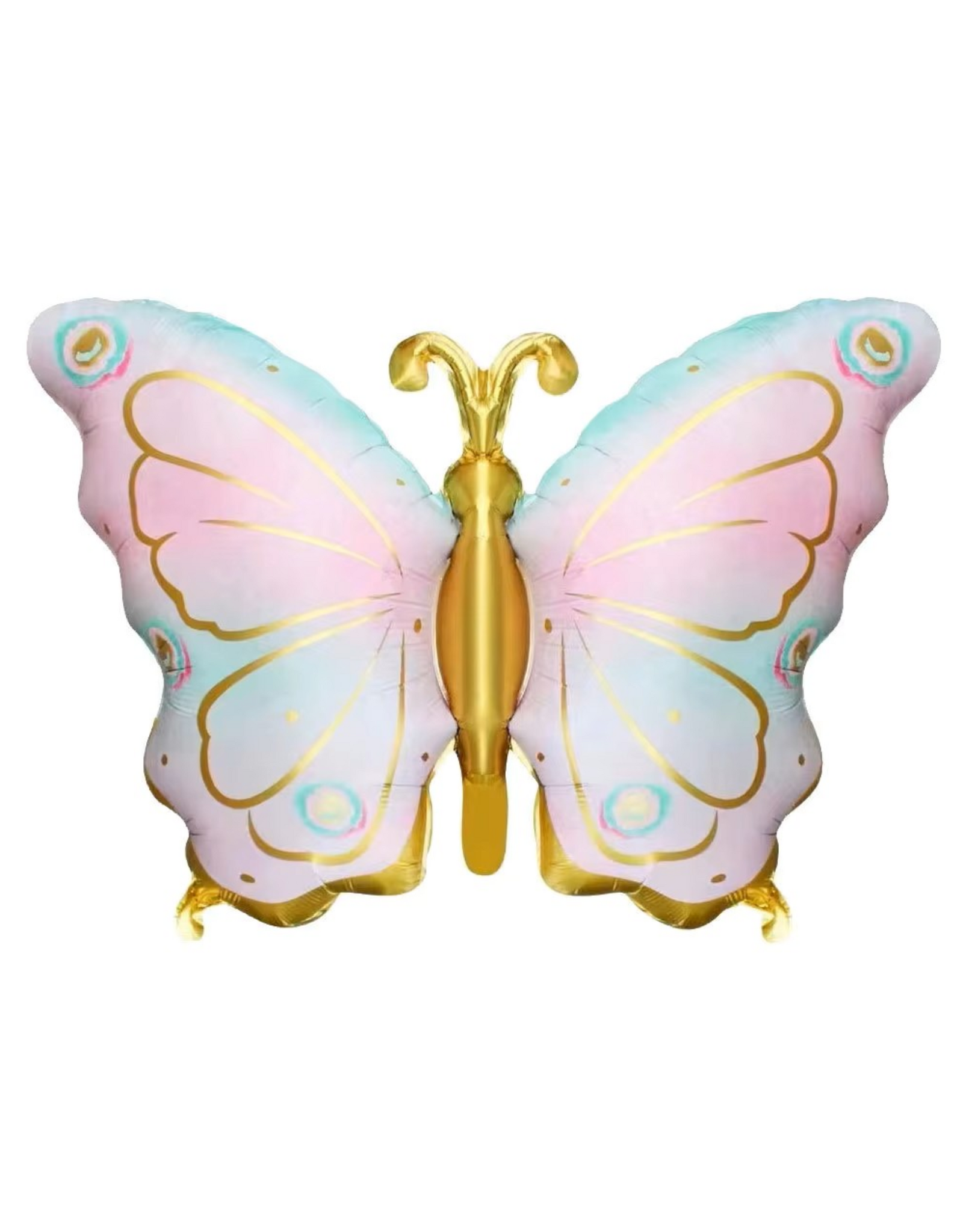 Vlinder goud-roze 80 cm