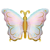 Vlinder goud-roze 80 cm