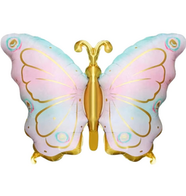 Vlinder goud-roze 80 cm