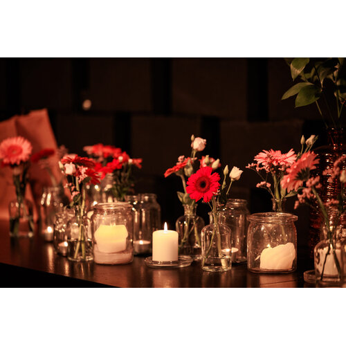 Bloemen detail trouwdecoratie