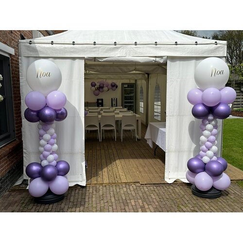 Ballonpilaren bij een verjaardagsfeest