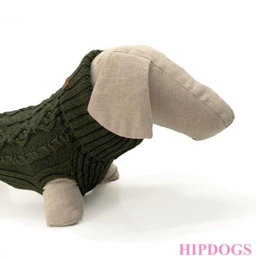 tQel – Mode & Accessoires voor Teckels tQel Teckeltrui Paul Forest groen