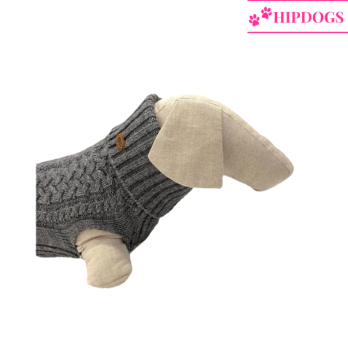 tQel – Mode & Accessoires voor Teckels tQel Teckeltrui Mick Grijs