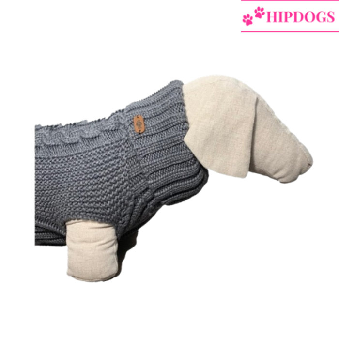 tQel – Mode & Accessoires voor Teckels tQel Teckeltrui James Steel grijs