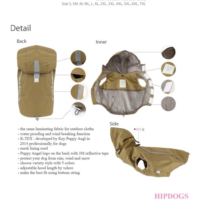 Puppy Angel Puppy Angel Honden regenjas Bimane Pink maat S