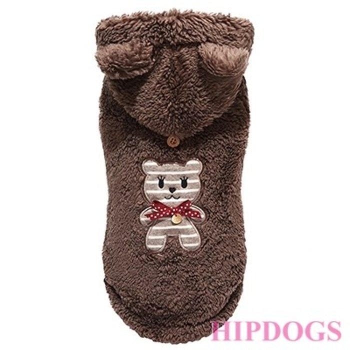 Puppy Angel Puppy Angel  honden jas BBOBBO  (TM) Teddy Hoodie Bruin