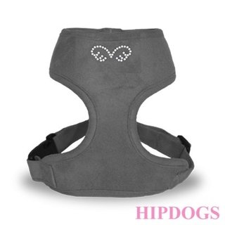 Puppy Angel Puppy Angel DU ANGIONE Suede honden harnas (Regular Soft) Grijs