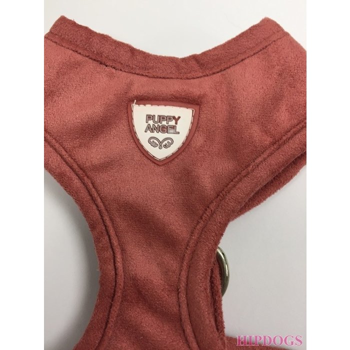 Puppy Angel Puppy Angel DU ANGIONE Suede honden harnas set pink