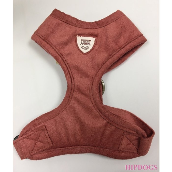 Puppy Angel Puppy Angel DU ANGIONE Suede honden harnas set pink