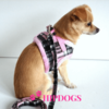 Peppets Winter honden harnas roze geruit