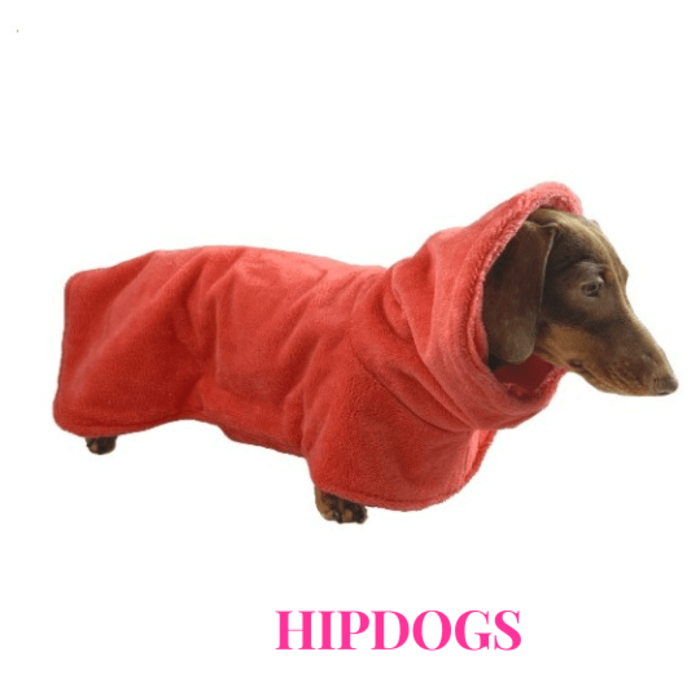 tQel – Mode & Accessoires voor Teckels tQel honden badjas Albornoz coral