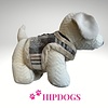 Honden harnas winter bruine ruit met doodshoofd