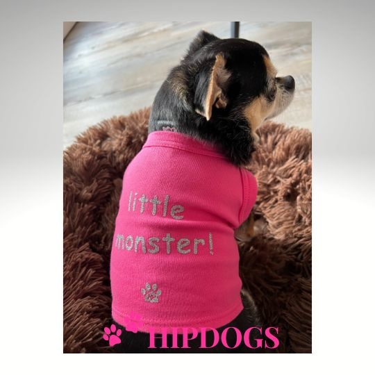 Overigen K9 honden t-shirt roze "Little Monster"