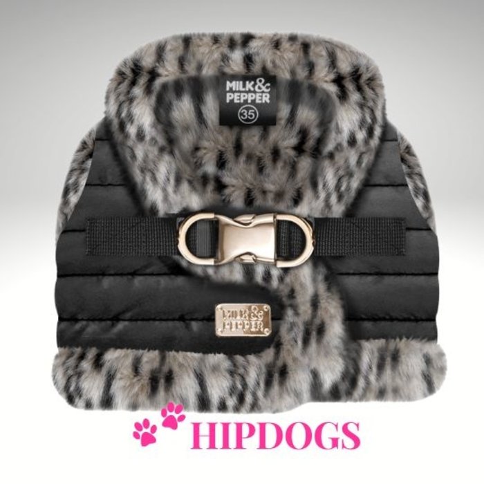 Milk & Pepper Milk & Pepper winter harnas hond Kamala Zwart/Panter