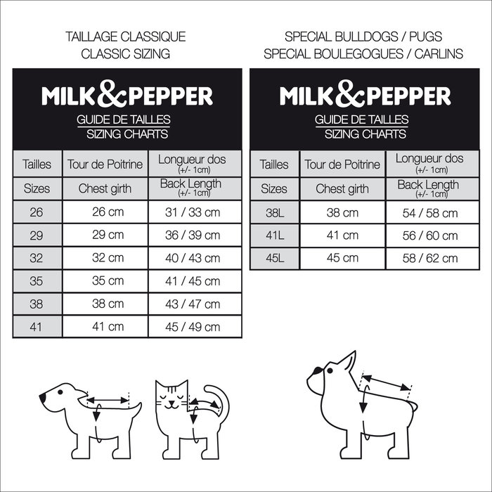 Milk & Pepper Milk & Pepper  Honden sweater Ayden Rose