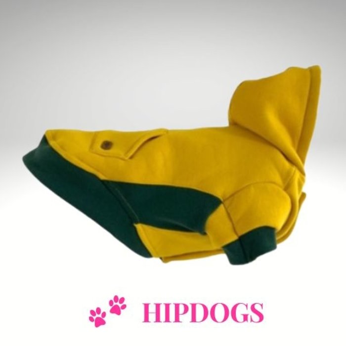 tQel – Mode & Accessoires voor Teckels tQel Honden sweater Miami Mosterd geel