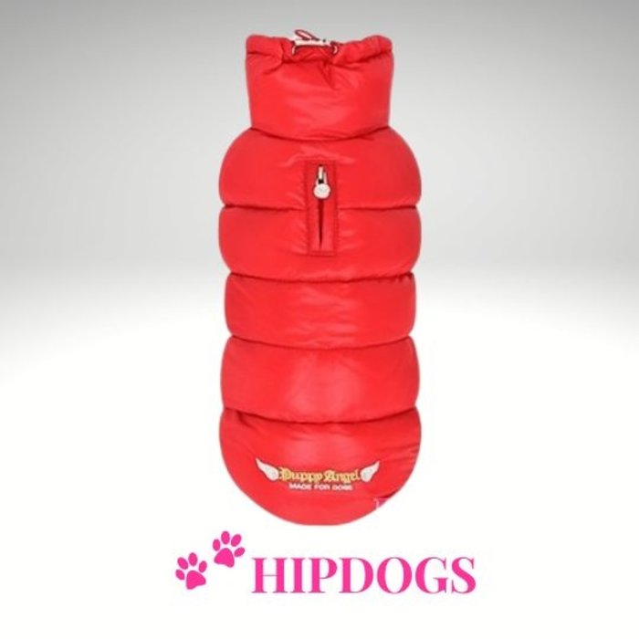 Puppy Angel Puppy Angel  Honden jas Love Faux Down Padding vest Rood
