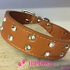 Overigen Honden halsband bruin strass