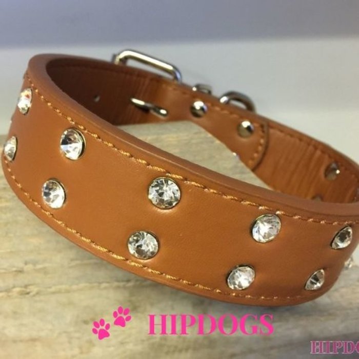Overigen Honden halsband bruin strass grote hond