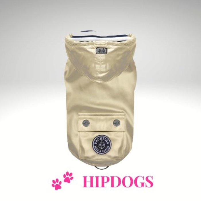 Milk & Pepper Milk & Pepper Babord honden regenjas Dore goud