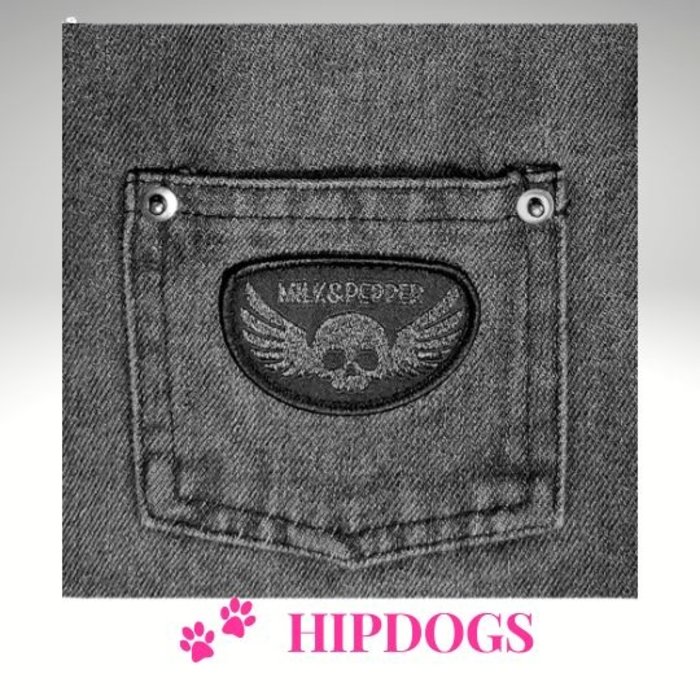 Milk & Pepper Milk & Pepper Sweat Denim honden spijkerjas Russel Grijs