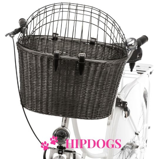 Matig Kruiden Vol Trixie Stuur fietsmand voor honden riet - Hipdogs