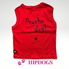 K9 honden t-shirt rood met tekst "Psycho dog"