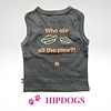 K9 honden t-shirt zwart "Who ate all the pies?"