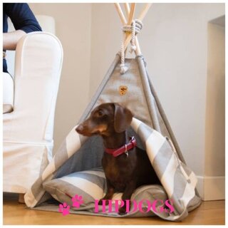 tQel – Mode & Accessoires voor Teckels tQel hondenmand Tipi grijs