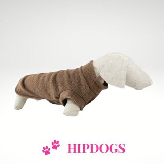 tQel – Mode & Accessoires voor Teckels tQel honden fleece trui Alaska Brown